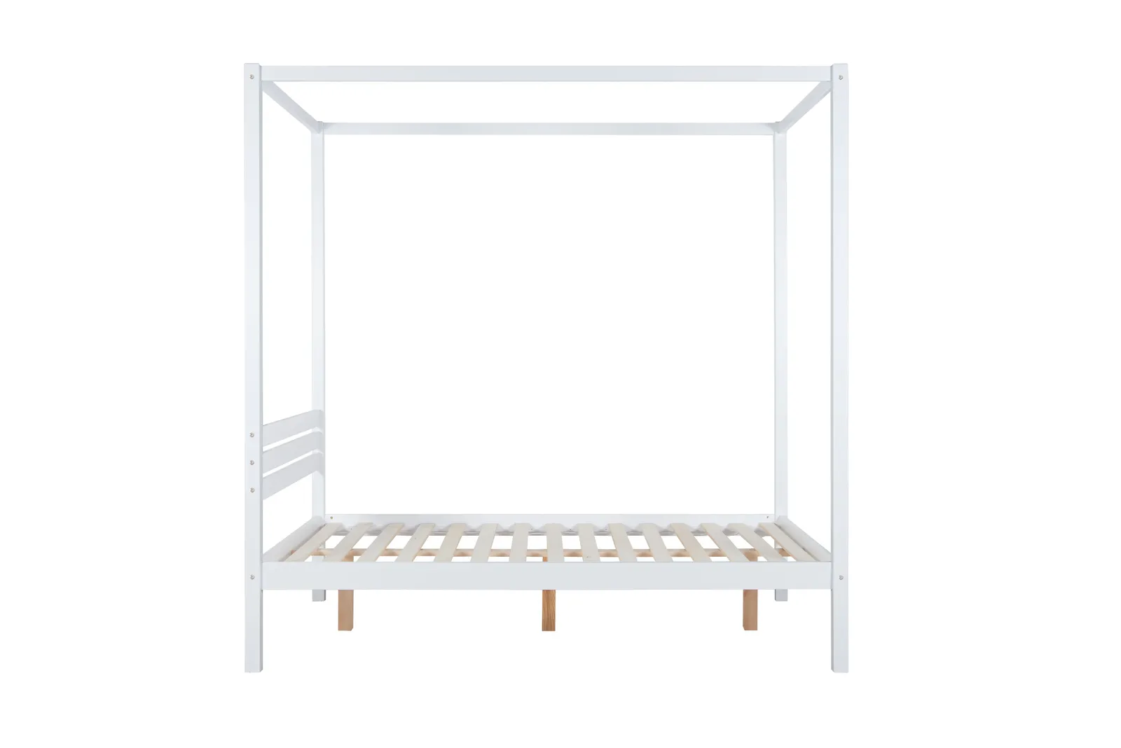 Birlea Four Poster Bed Frame Solid Wood 4 Poster Canopy Mercia in White 5