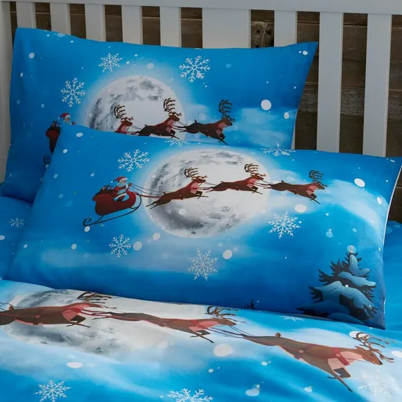 Bedlam Santa Glow in the Dark Duvet Cover & Pillowcase Set 2