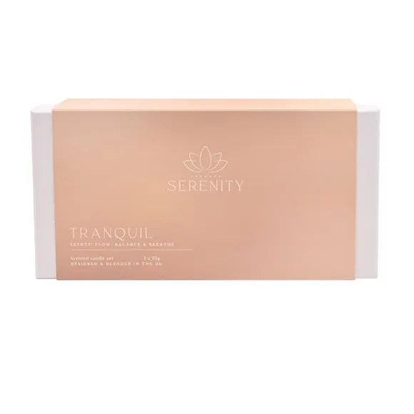 Serenity Tranquil Set of 3 Flow, Balance & Breathe Votive Candles 6