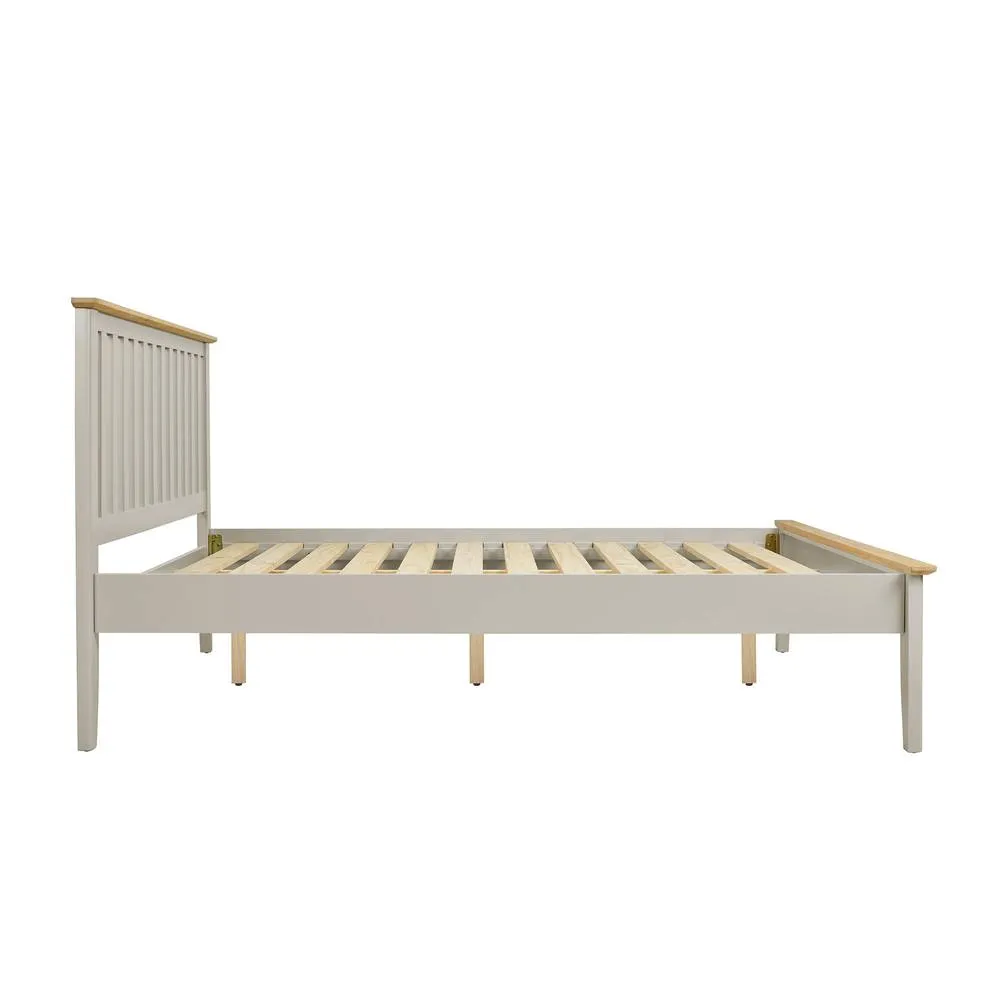 Statement Furniture Pembroke King Size Bed Frame 5ft with Slatted Headboard in Stone 3