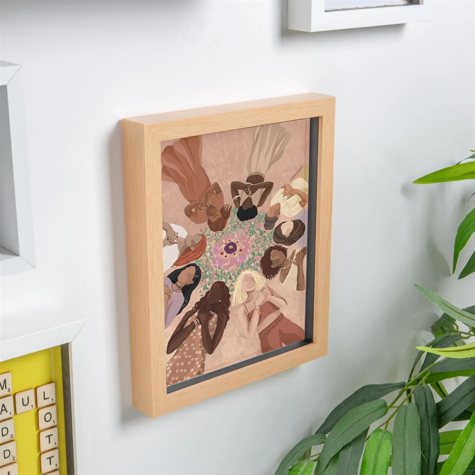 Nicola Spring 3D Box Photo Frames - 8 x 10" - Pack of 2 in Light Brown 6