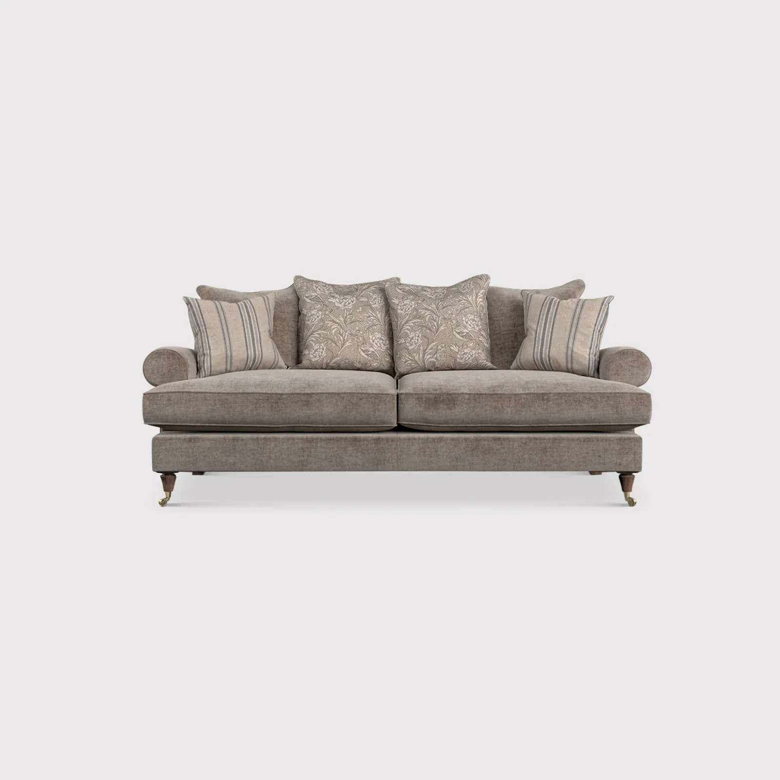 English Heritage Finch Medium Sofa Pillow Back, Brown Fabric | Barker & Stonehouse 1