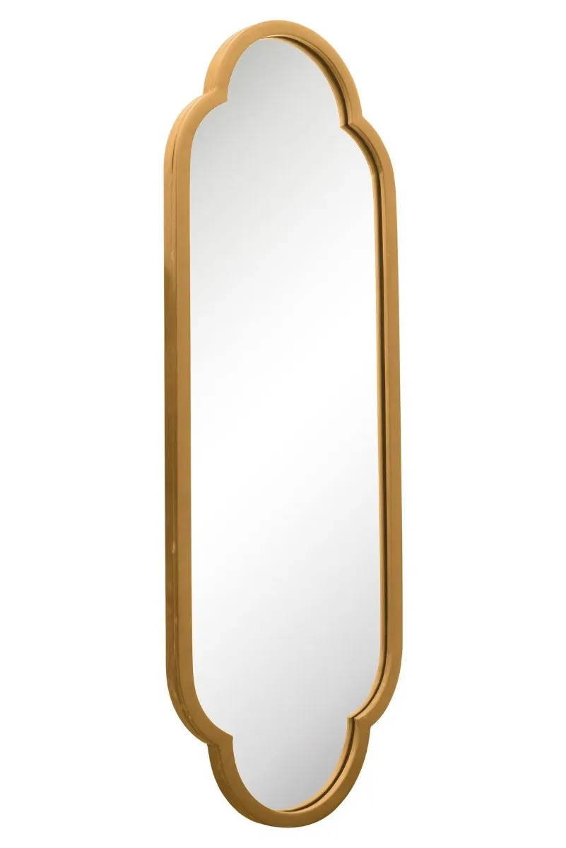 MirrorOutlet Gold Metal Framed Double Arched Oval Wall Mirror (102CM X 35.5CM) 6