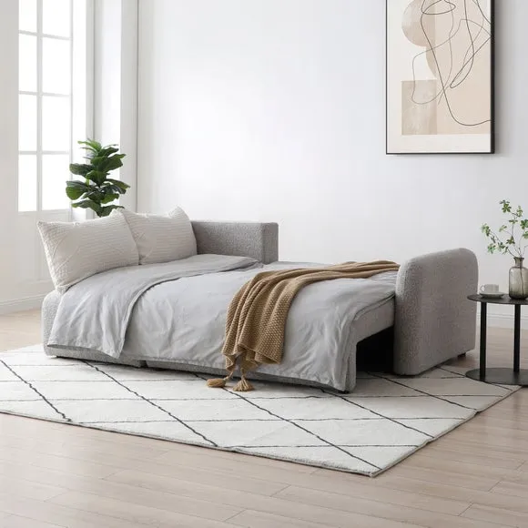 Finty Soft Boucle Corner Sofa Bed 2