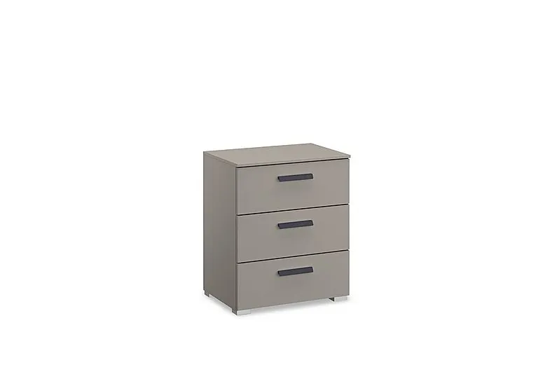 Dante 3 Drawer Décor Bedside Cabinet