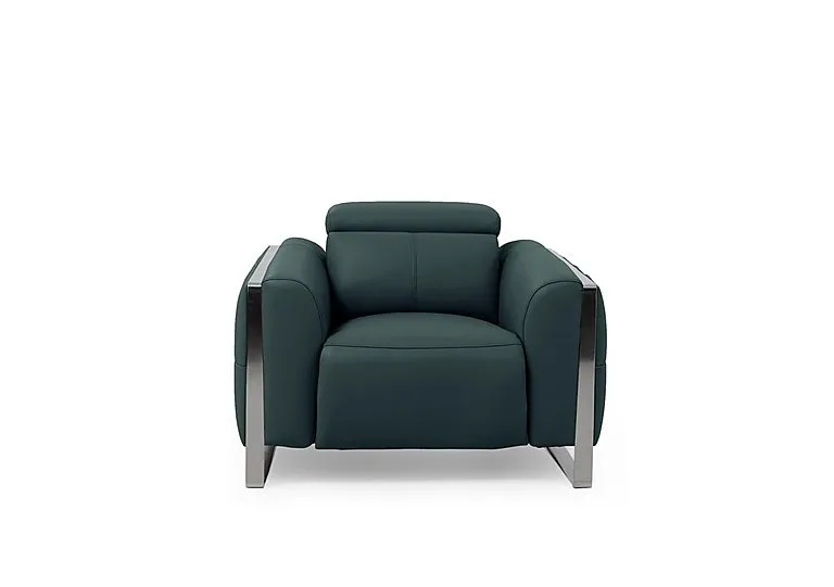 Gisella Leather Chair - Peacock