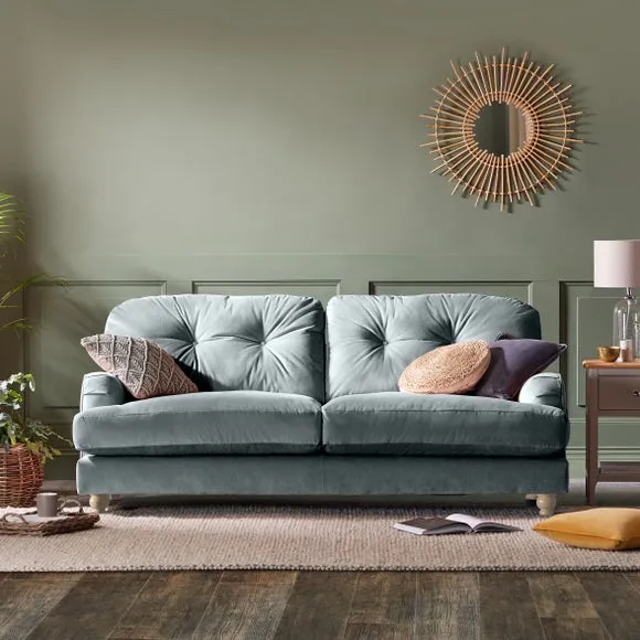 Martha Vintage Velvet 3 Seater Sofa 1