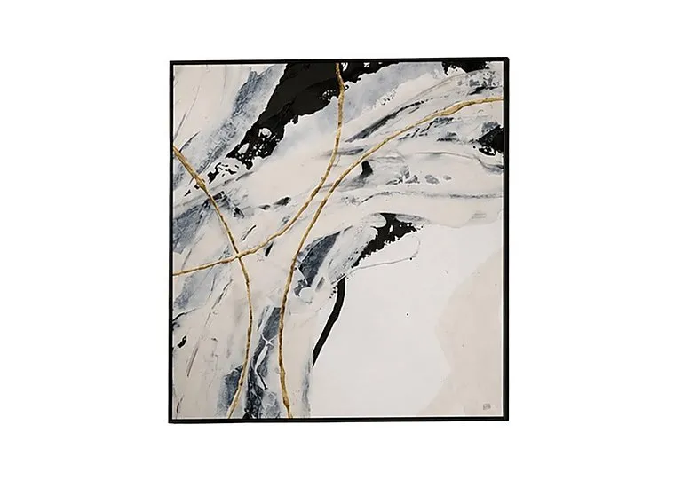 Gold and Cream 2 Square Framed Velvet Canvas - Home Accessories - In Time for Christmas