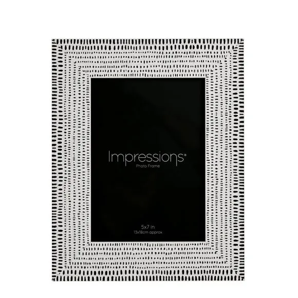 Impressions Monochrome Patterned Photo Frame 2