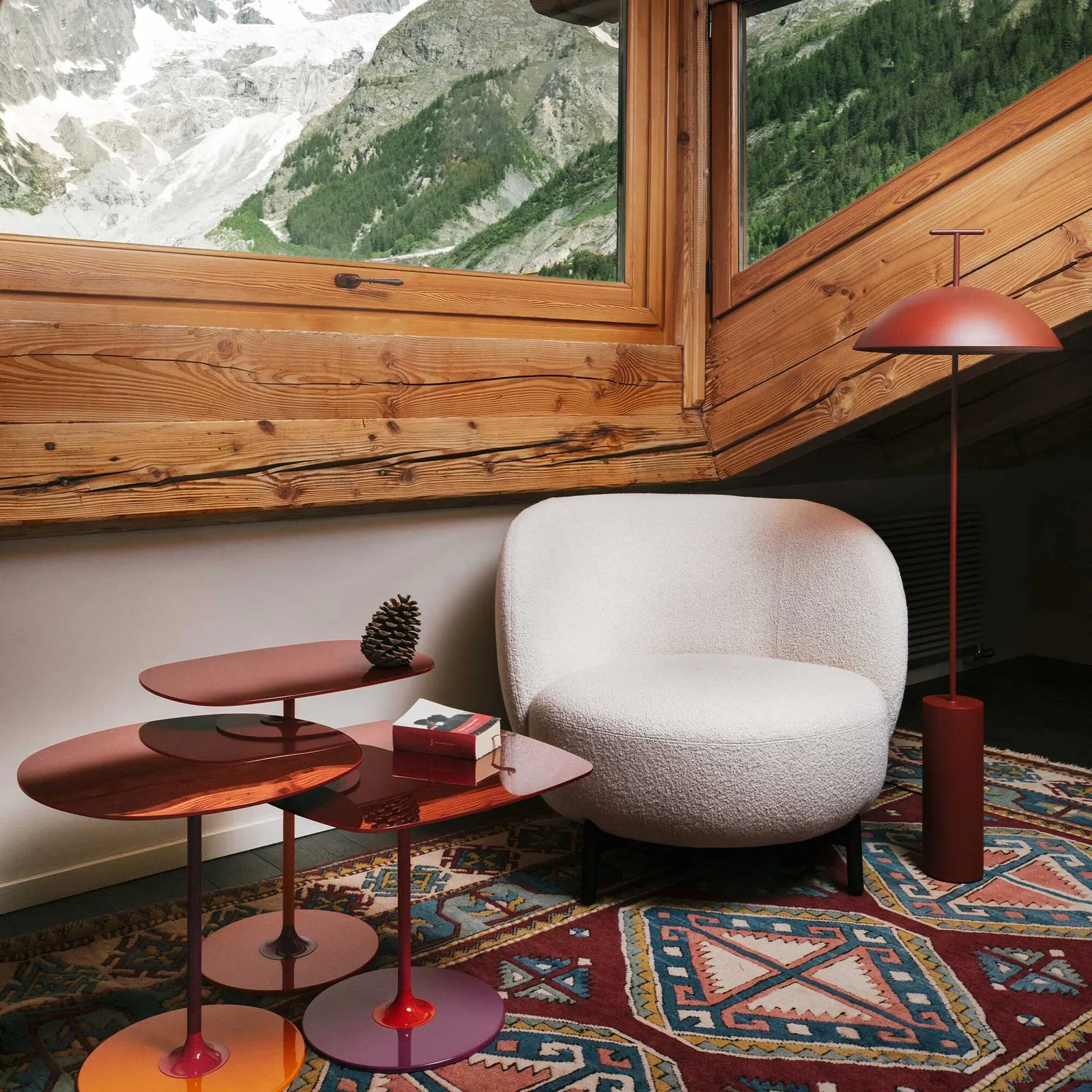 Kartell Geen-A Lamp With Dimmer, Red Metal | Barker & Stonehouse 2