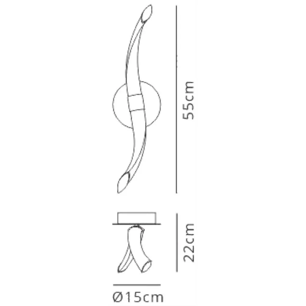 Netlighting Armonia Wall Lamp Titanium 12W 900lm Dimmable LED in White 2