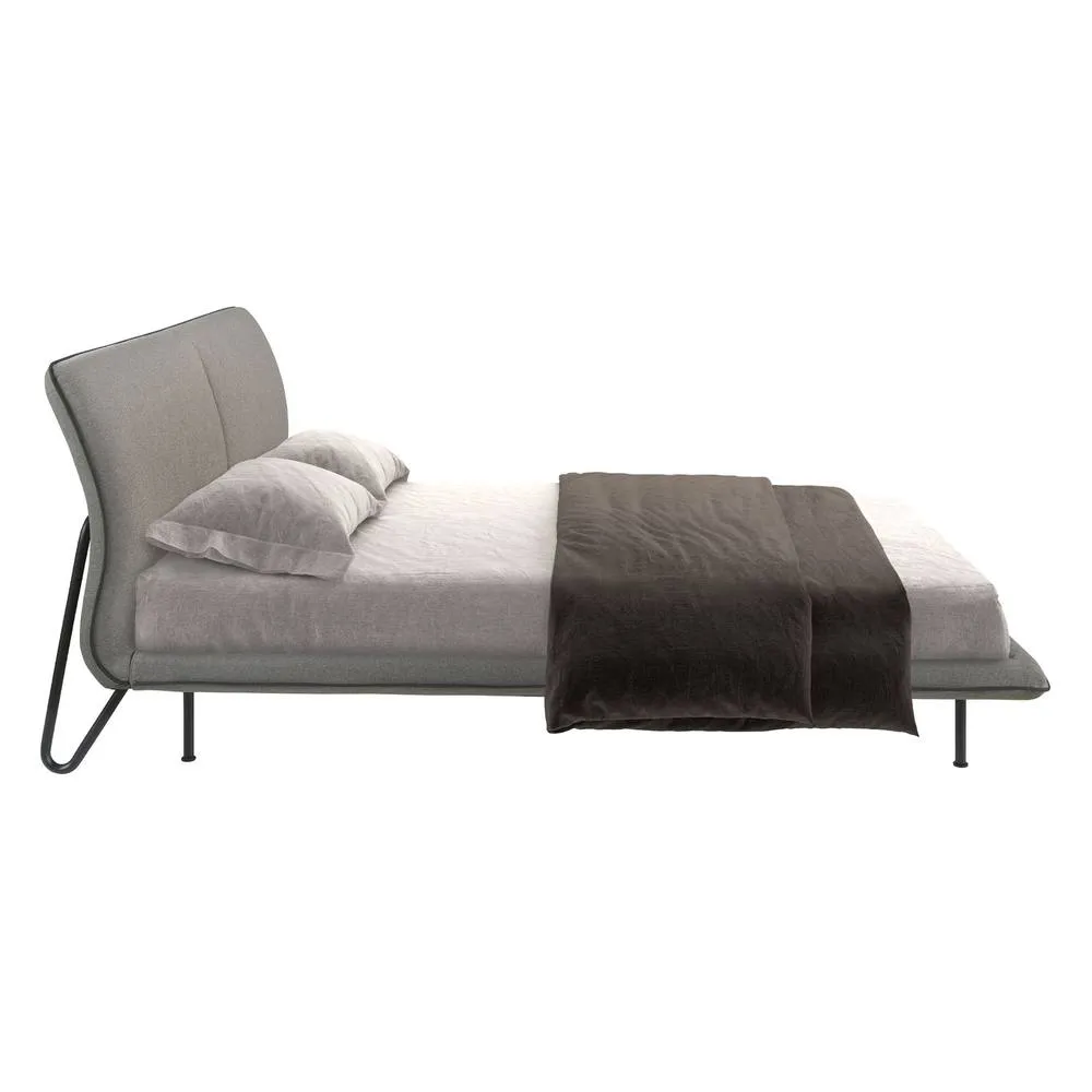 Angel Cerda Modern Double Bed in Dark Grey 6
