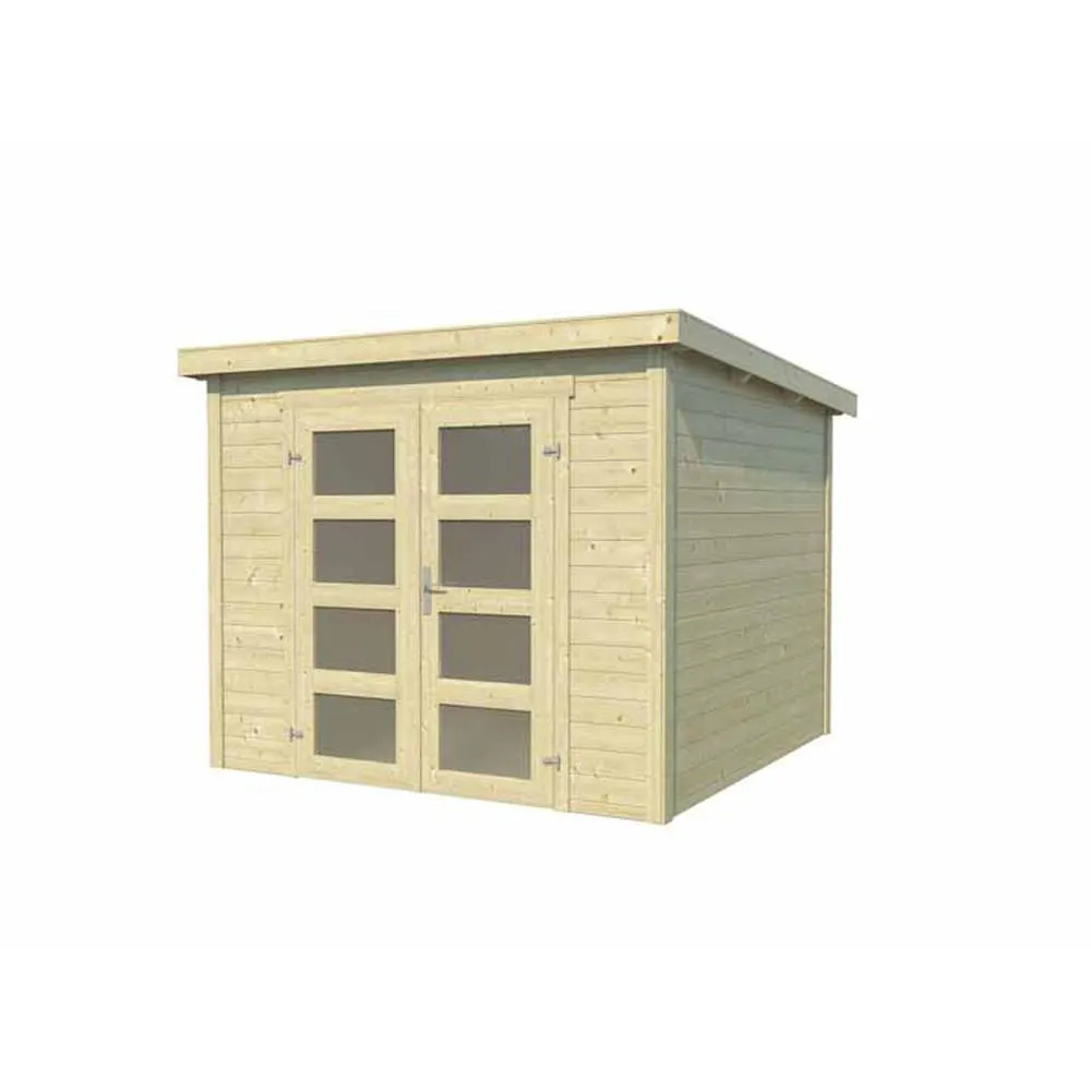 Lasita Maja Ltd Zambezi 4-Log Cabin, Garden Room, Home Office - L270xW274.7xH210.9 cm in Natural 2