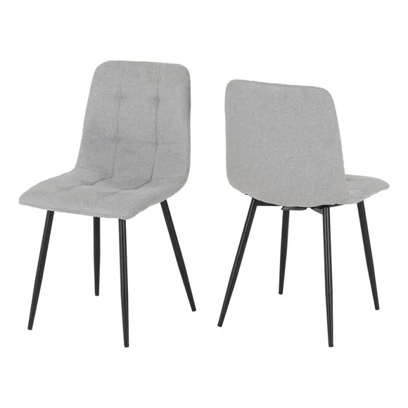 Fenton Set of 2 Dining Chairs, Fabric 2