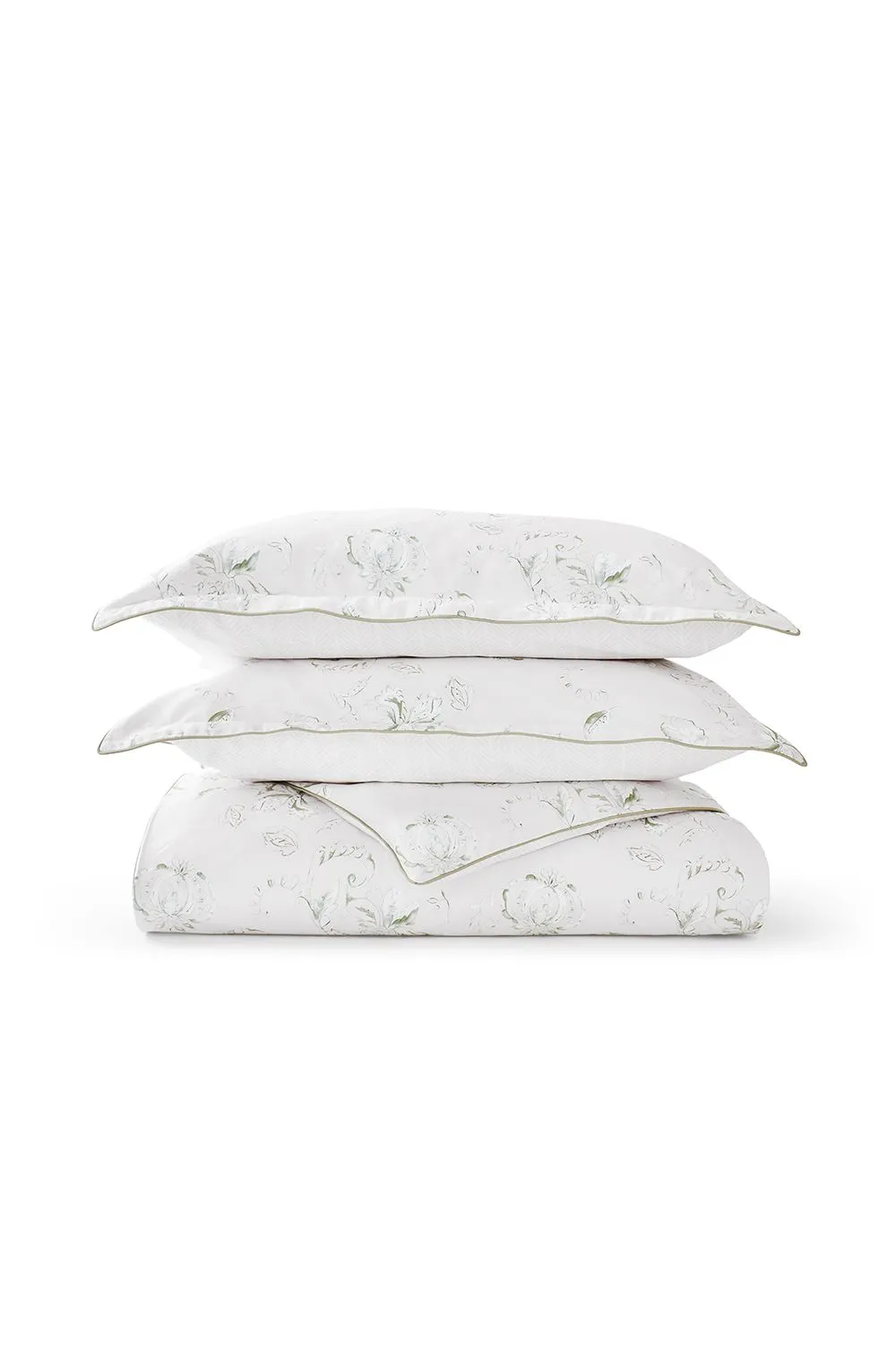 CHRISTY 'Hatton' Vintage Floral Reversible Cotton Duvet Cover Set in Green 2