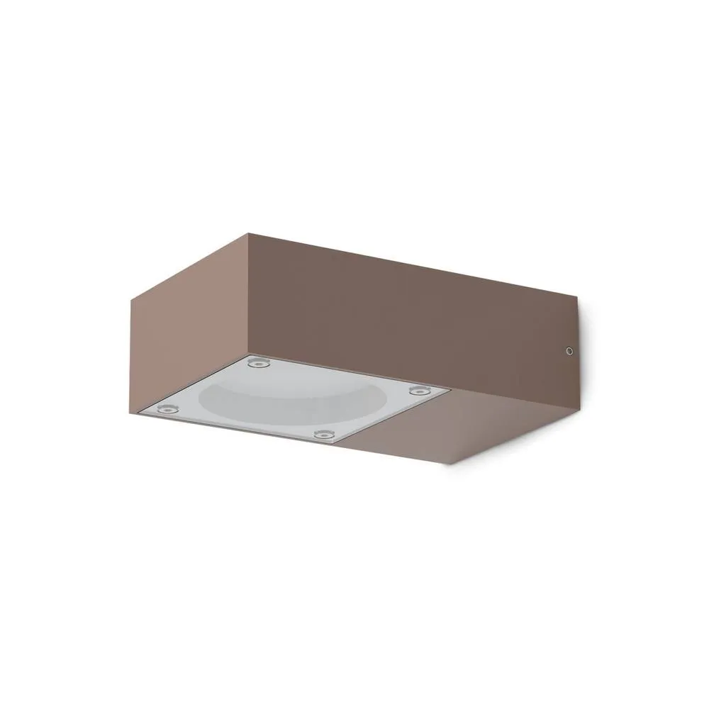 Netlighting Sirio Outdoor Wall Down Lamp Coffee IP65 in Brown