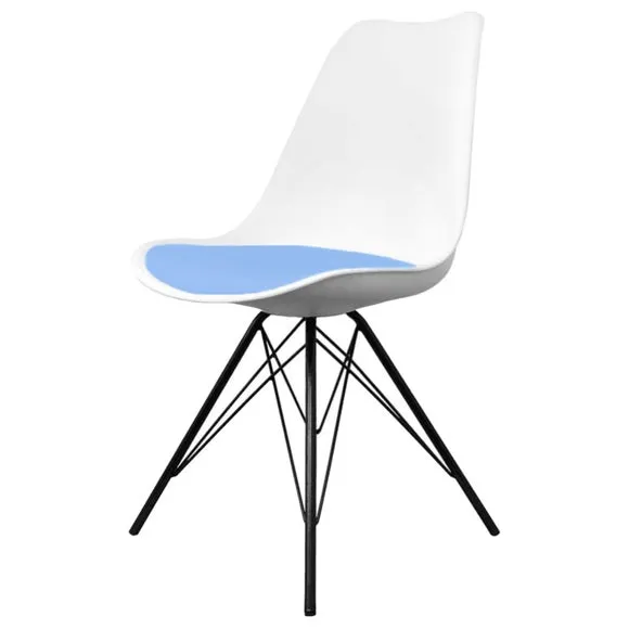 Fusion Living Soho White Plastic Dining Chair 2