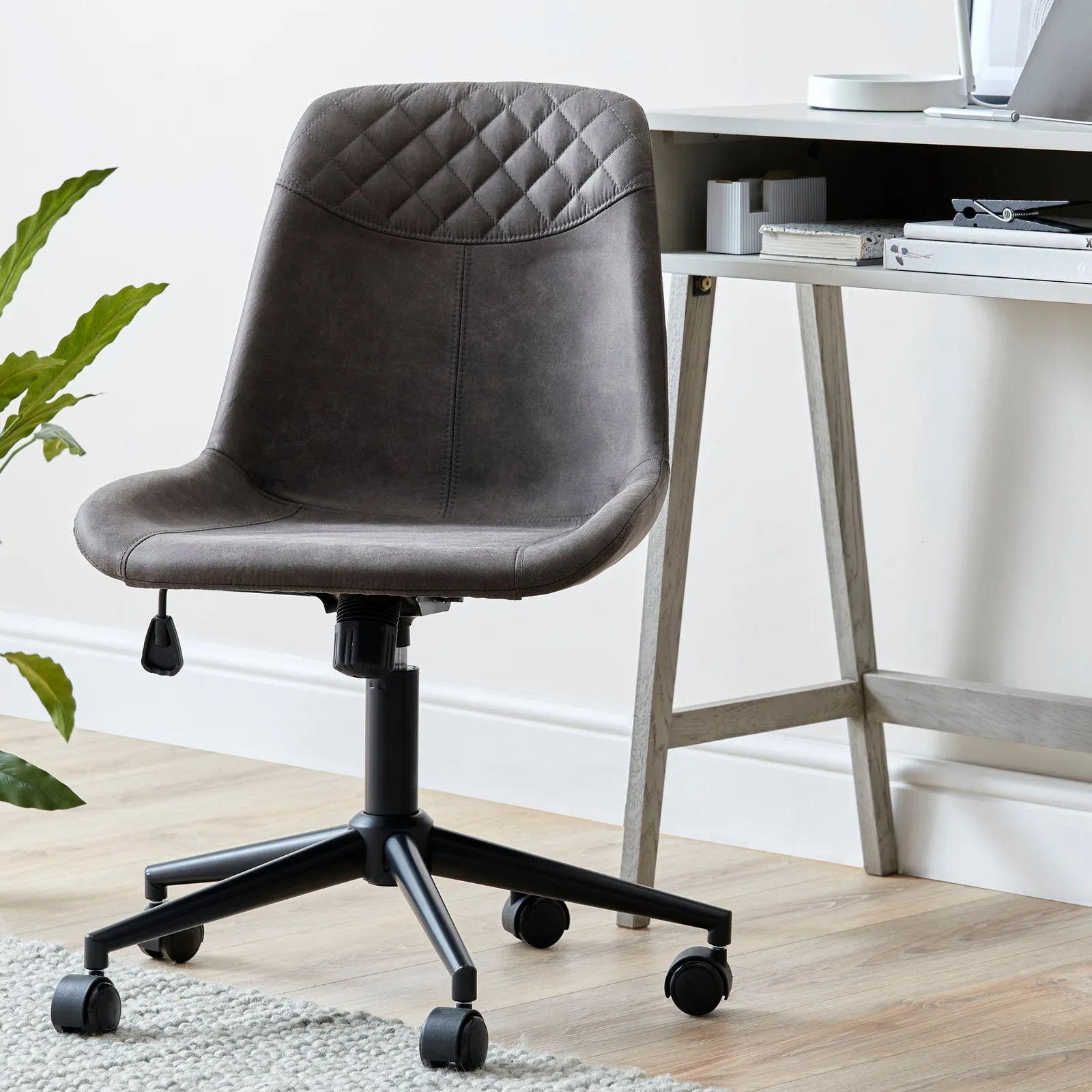 Thomas Quilted Office Chair Grey