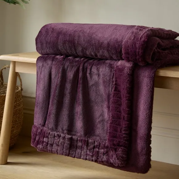 Catherine Lansfield Faux Velvet 150cm x 200cm Throw Blanket 1