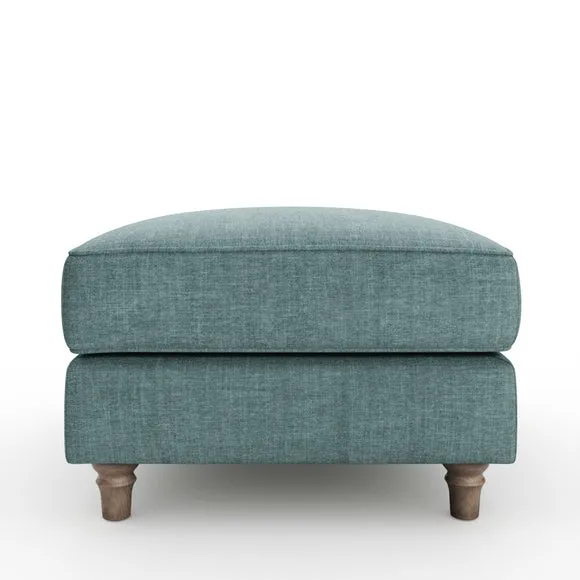Flori Tonal Plush Chenille Footstool 6
