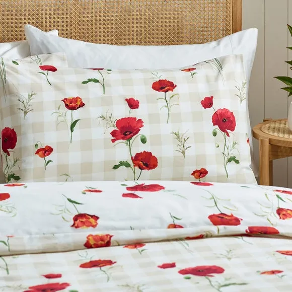 Catherine Lansfield Poppy Polycotton Duvet Cover & Pillowcase Set 4