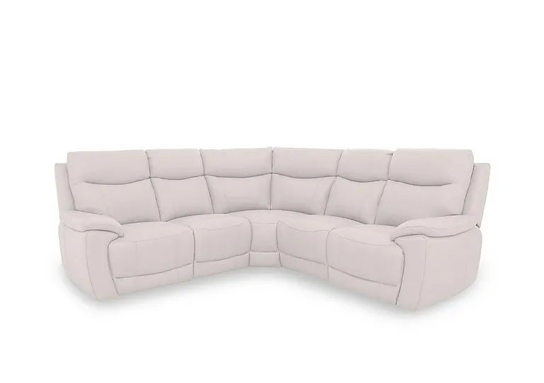 Sloane Leather Large Power Recliner Corner Sofa - Cotton