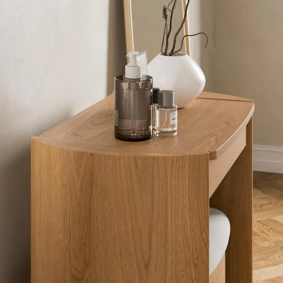 Stevie Compact Dressing Table Set with Mirror and Stool 3
