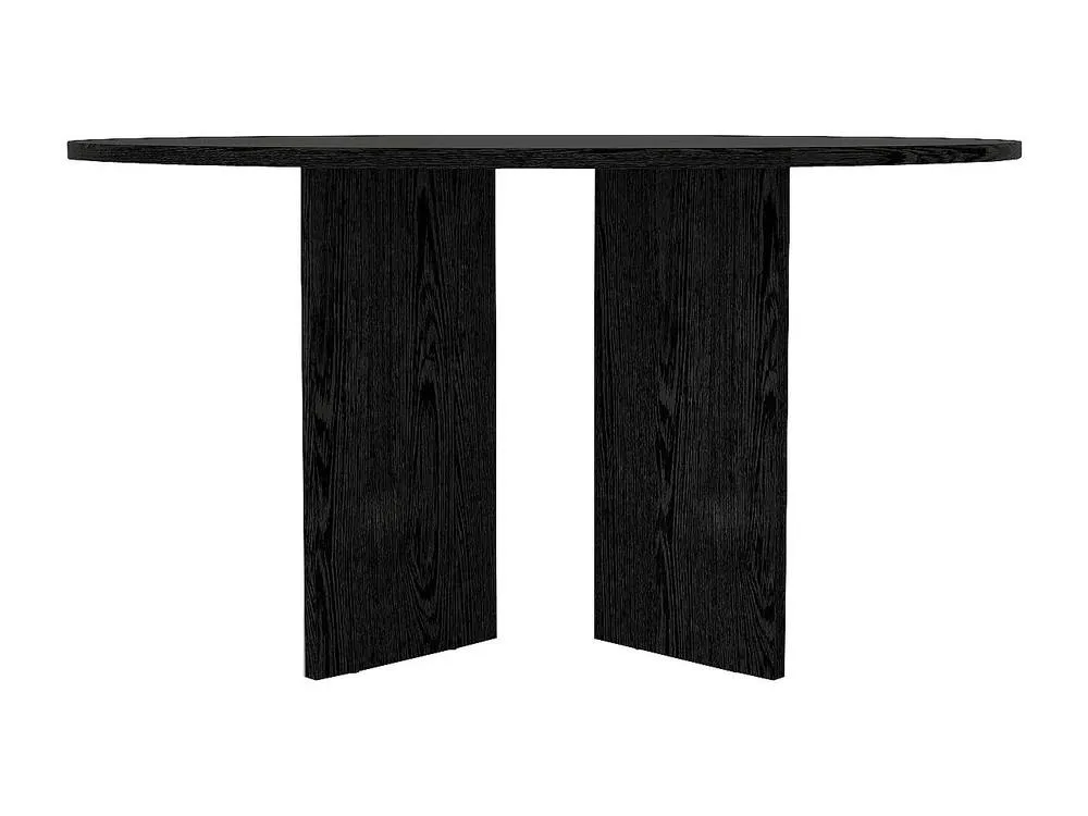 Vente-unique Round Dining Table Seats 6 - Black - TOPANIA 2
