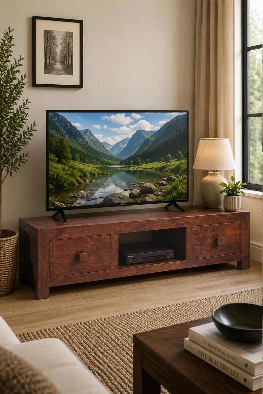 IH Design Duvid Mango Plasma Media Unit in Brown