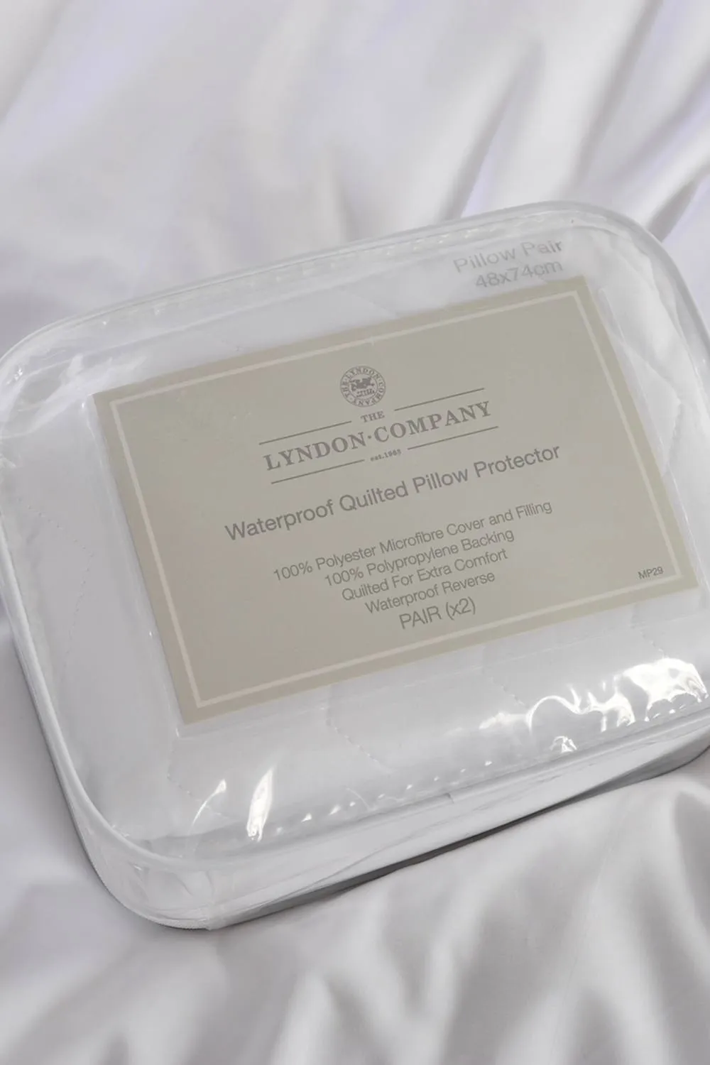 The Lyndon Company Waterproof Quilted Pillow Protector Pair | Deyongs 1846 in White 3