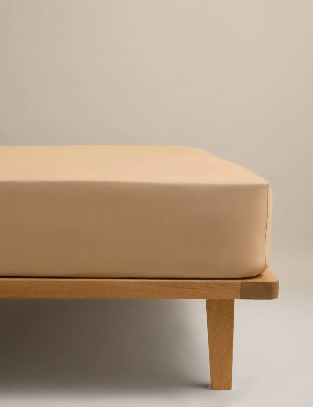 M&S Egyptian Cotton 230 Thread Count Crisp Fitted Sheet Biscuit