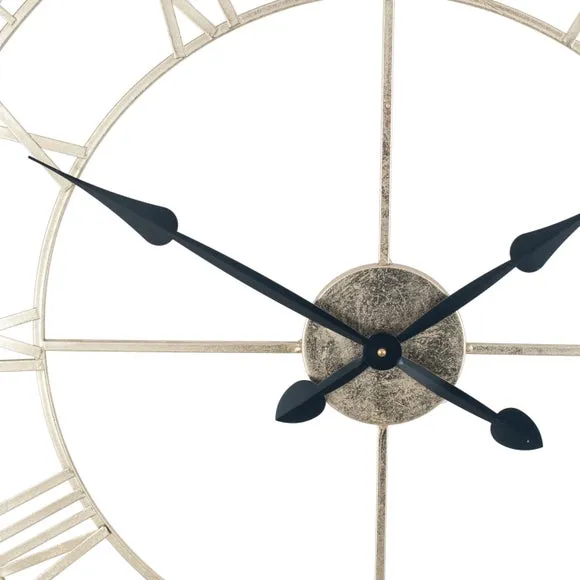 Antique Metal Skeleton Wall Clock 4
