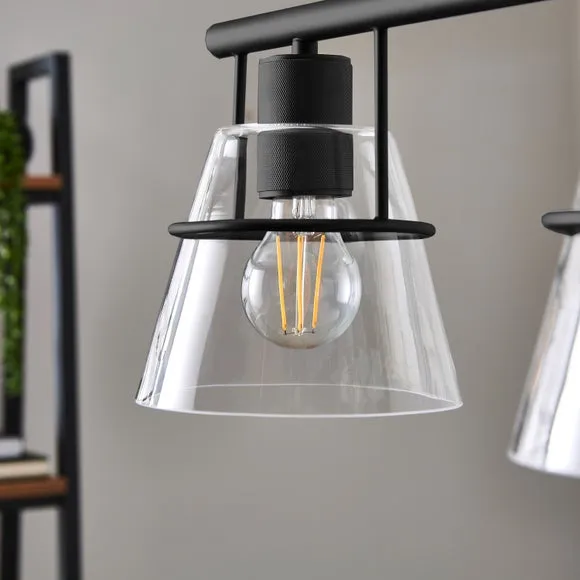 Valdez Industrial 3 Light Diner Ceiling Light 3