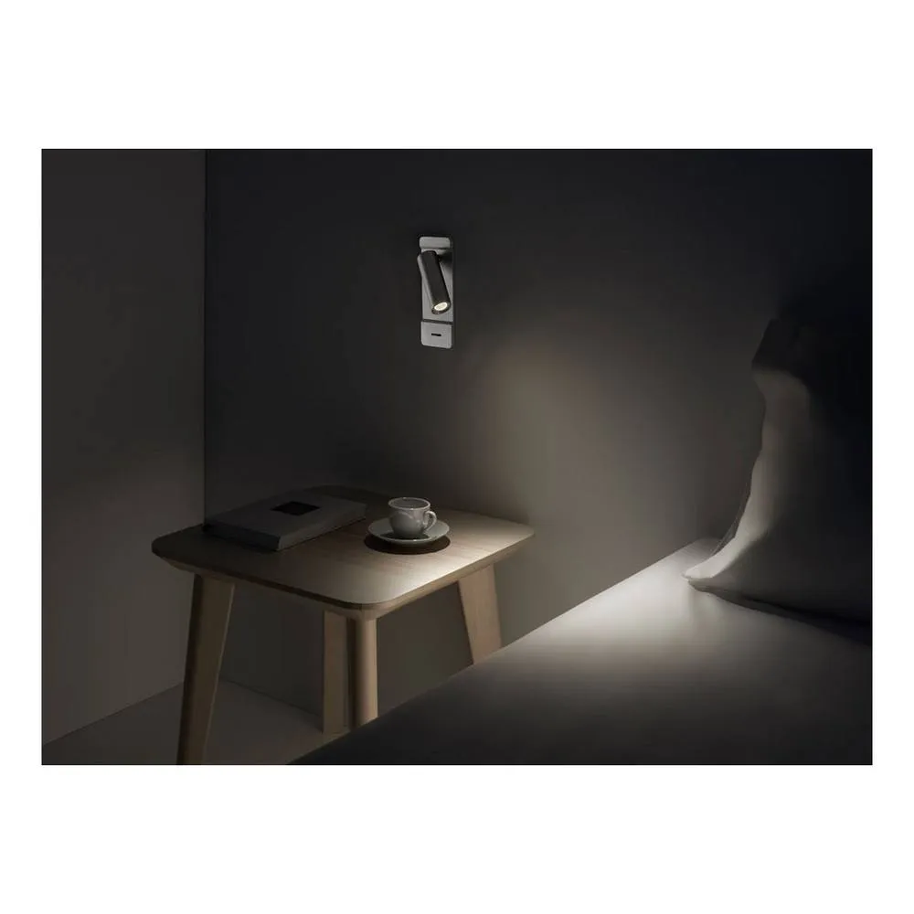 Netlighting Lire LED Wall Reading Light Chrome 179lm 2700K Special Offer in Silver 3