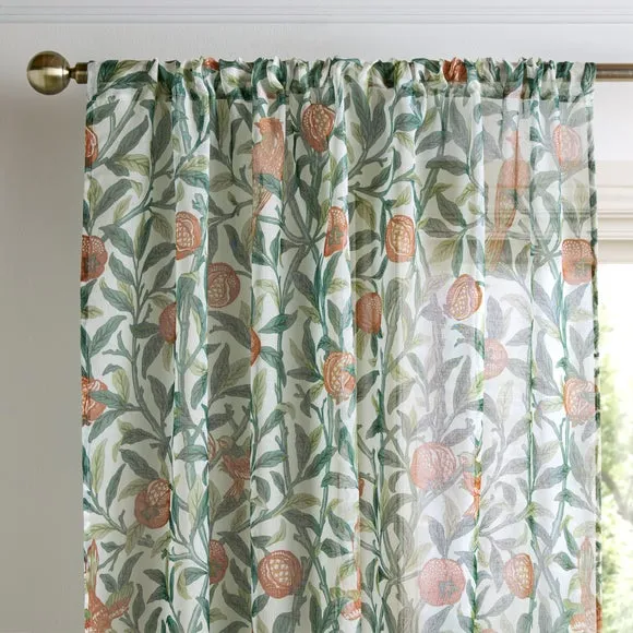 William Morris at Home Bird Pomegranate Slot Top Voile