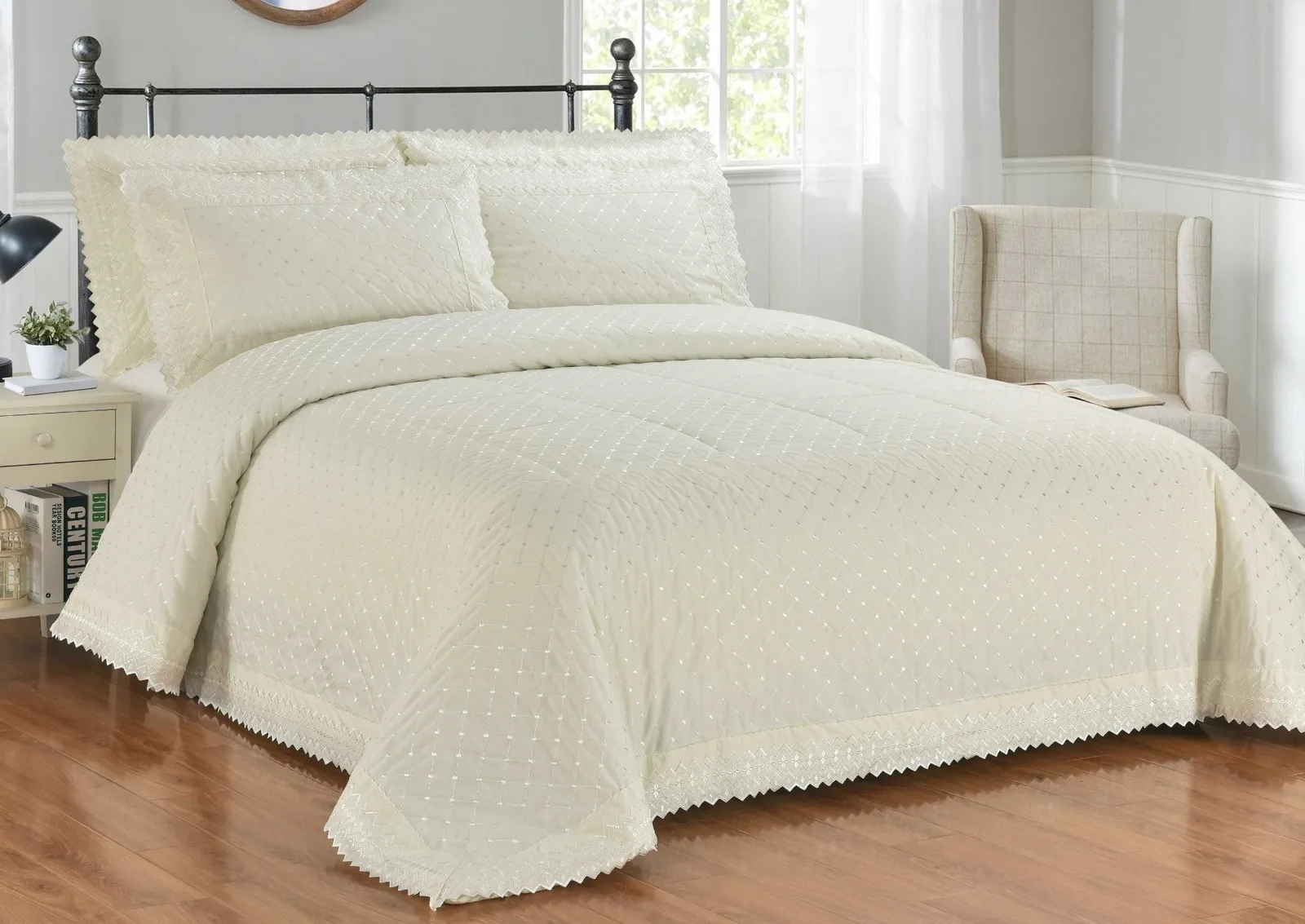 Rapport Home Richmond Pillowcase Pair in Ivory 3