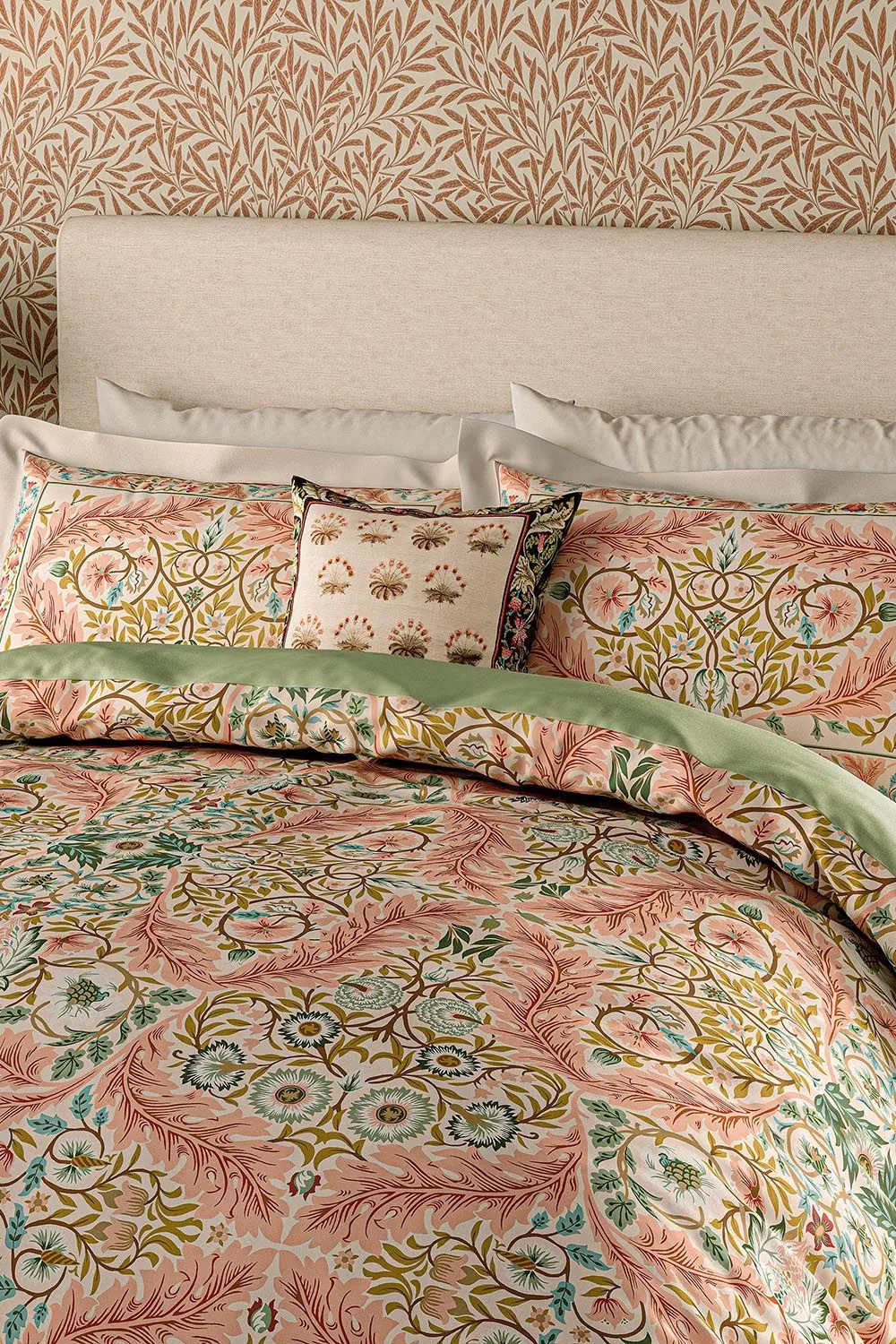 Morris & Co 'Earthly Paradise' Cotton Duvet Cover Set 2