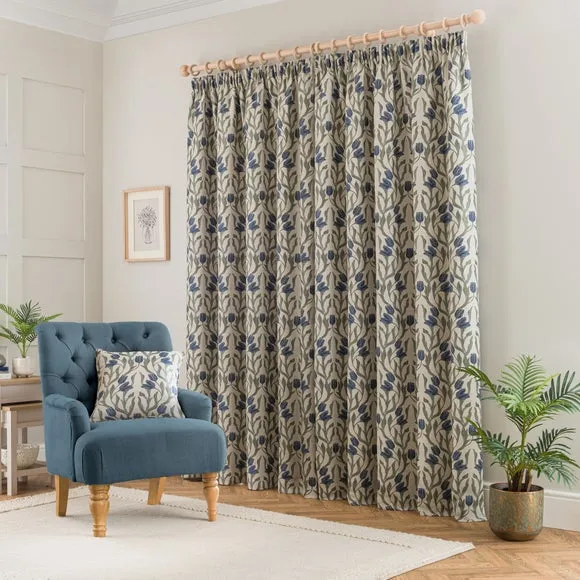 Tulip Jacquard Pencil Pleat Curtains 4