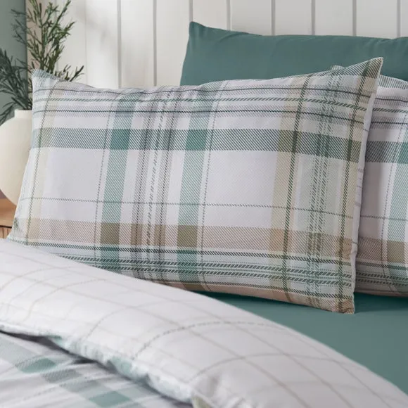 Catherine Lansfield Cartmel Check Polycotton Duvet Cover & Pillowcase Set 2