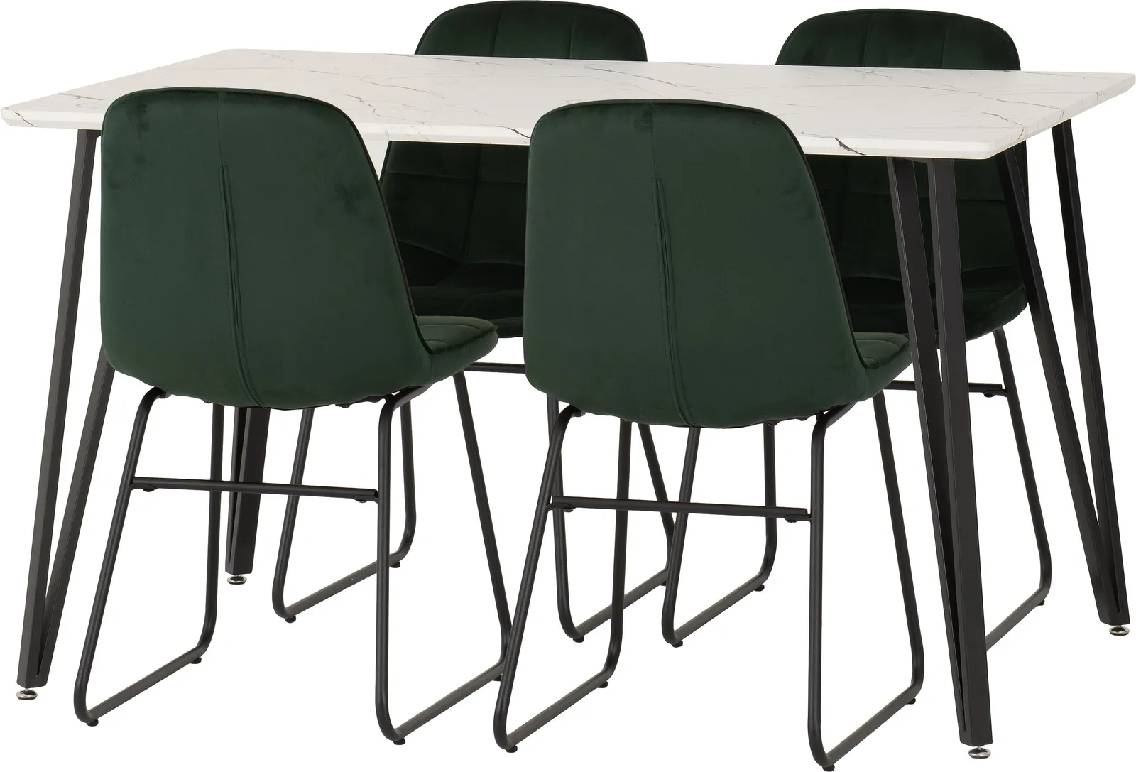Seconique Marlow & Lukas Dining Set in Emerald 2
