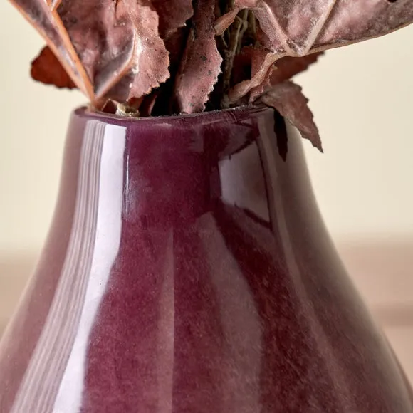 Juno Deep Plum Ombre Glass Vase 2