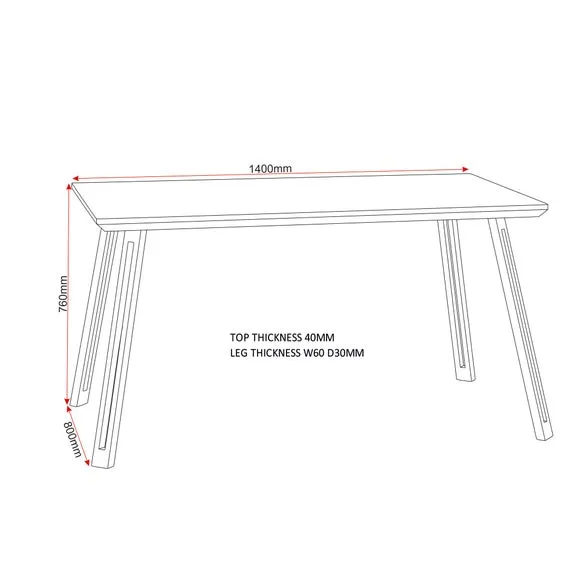 Quebec 4 Seater Dining Table 3
