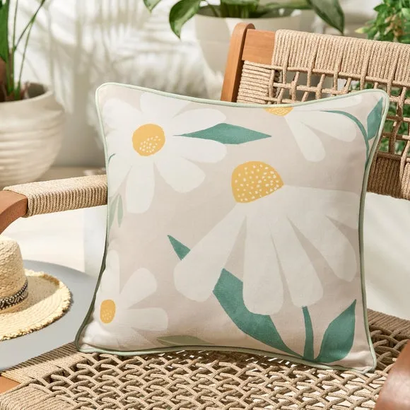 Daisy Cotton Square Filled Cushion