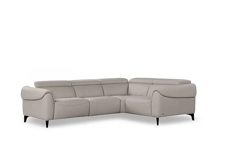 Nicole Small Leather Corner Sofa