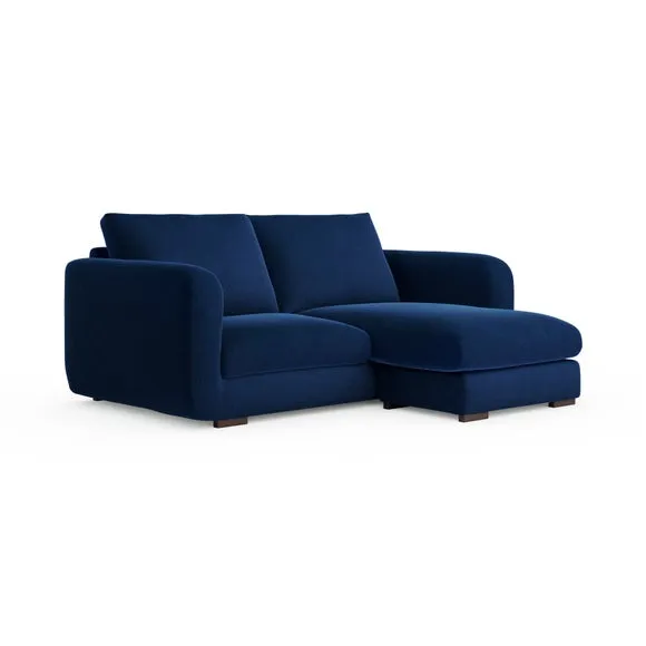 Luca Matte Soft Velvet Reversible Corner Chaise Sofa 6