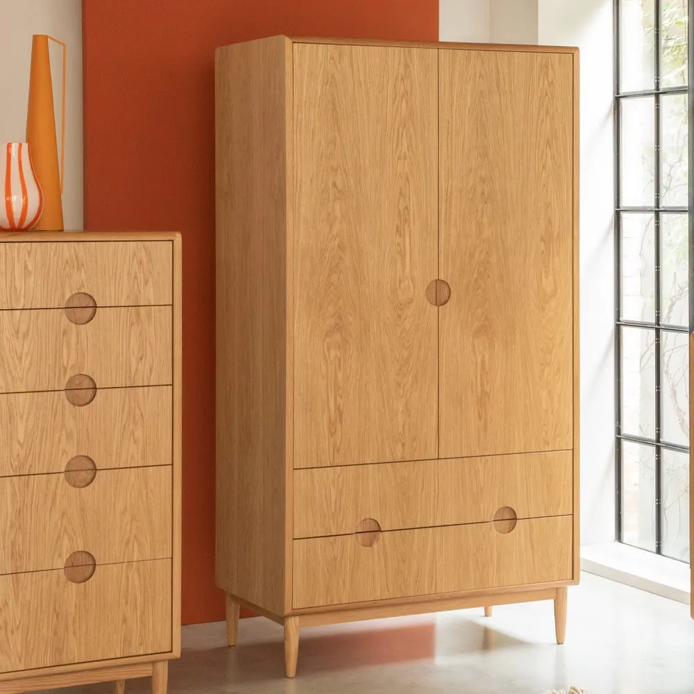 Heal's Amira 2 Door Wardrobe in Oak 4