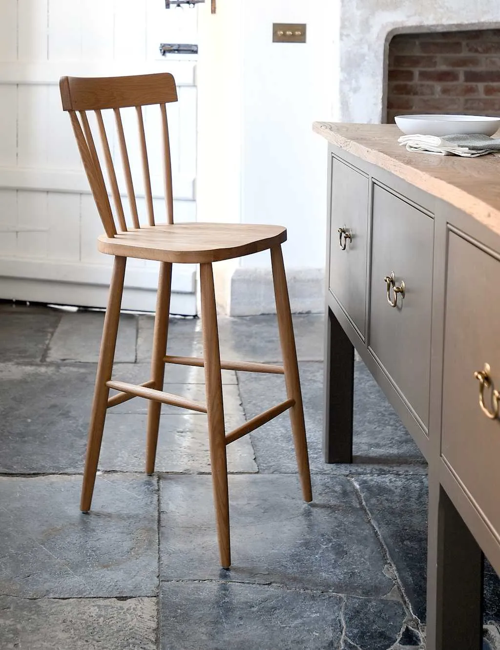Cotswold Company Elkstone Spindleback Barstool Natural Mix