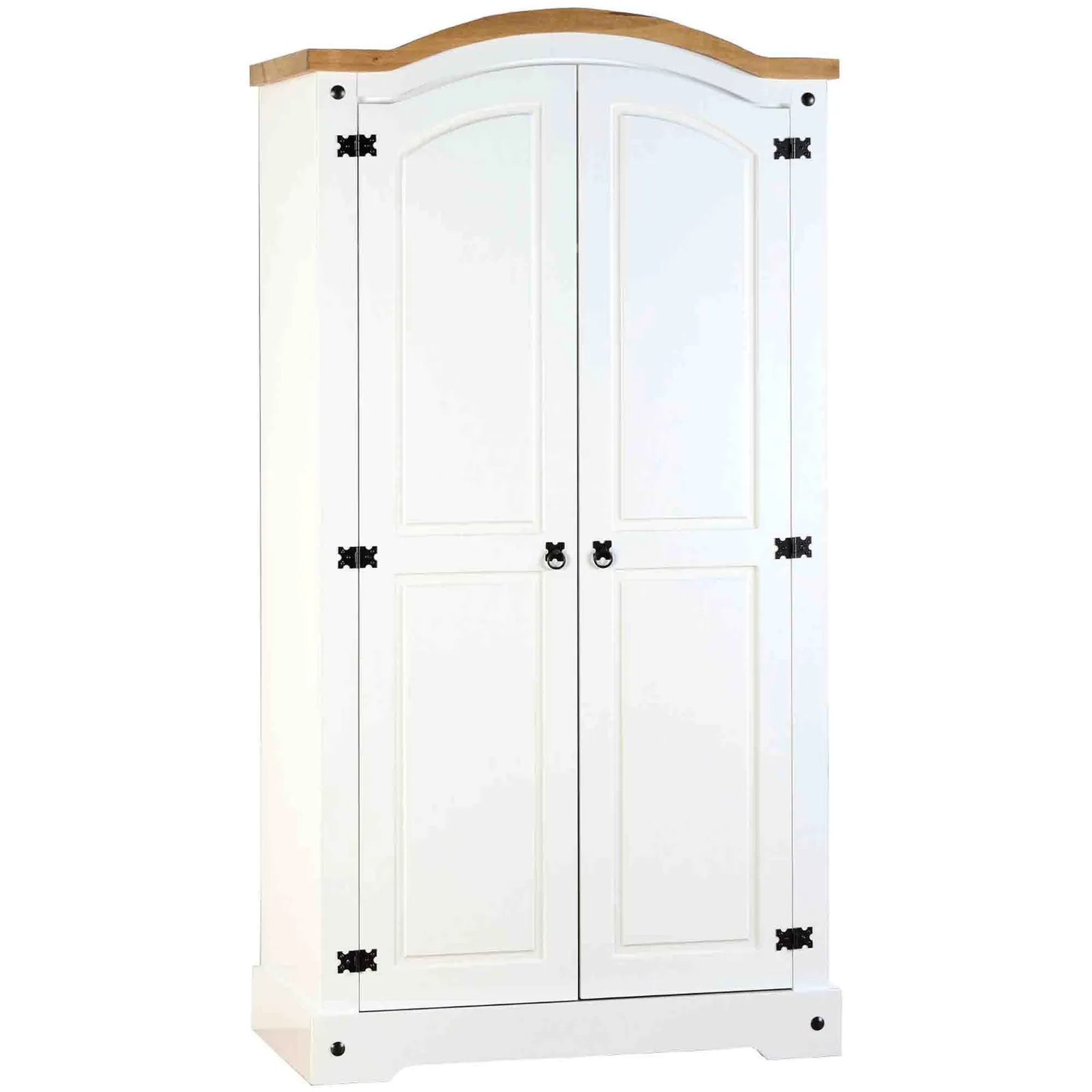 Corona Curved Top 2 Door Wardrobe White