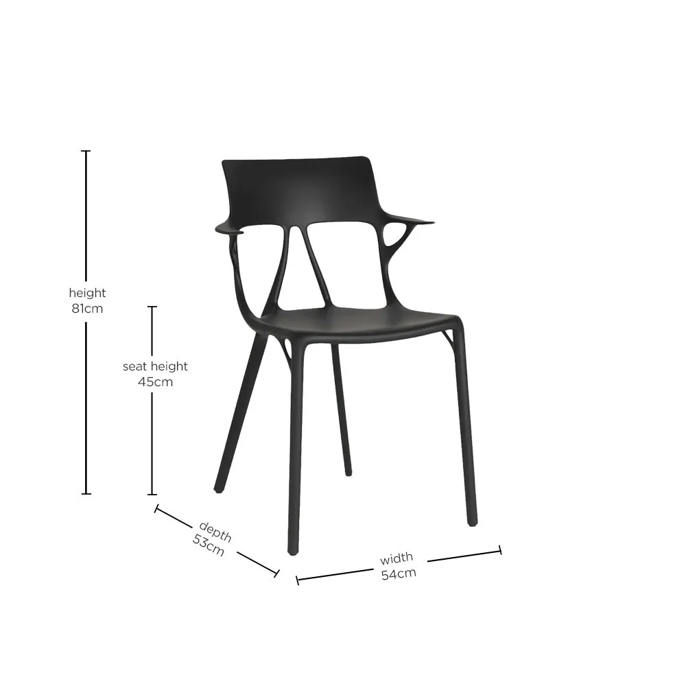 Kartell Ai Dining Chair, Black Plastic | Barker & Stonehouse 5