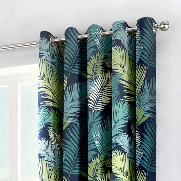 Fusion Tropical Eyelet Curtains 1